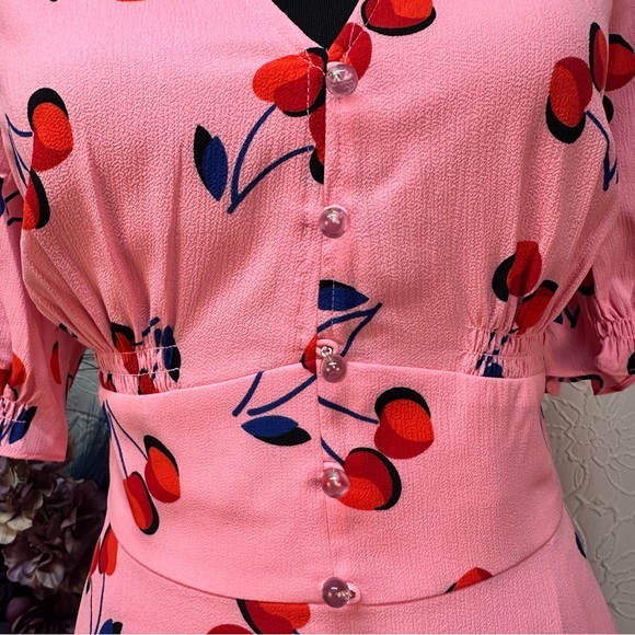 Kate Spade♠️ Cherry 🍒 Print Pink Dress (10)‼️NWOT‼️ - Picture 6 of 16